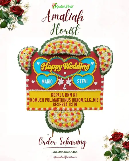 Papan Bunga Pernikahan Tengket